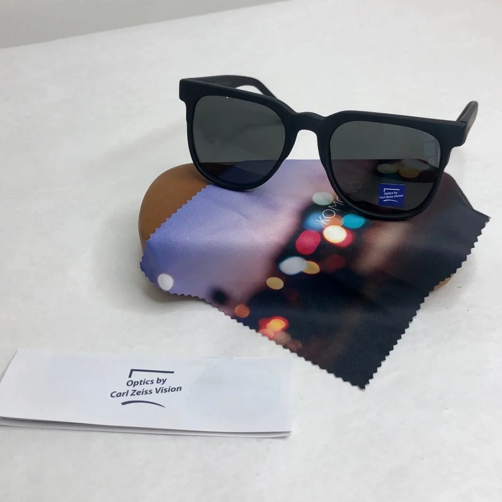 KOMONO Riviera Black Rubber sunglasses NEW